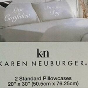 Karen Neuburger Gray Elegant Pillowcase Set
